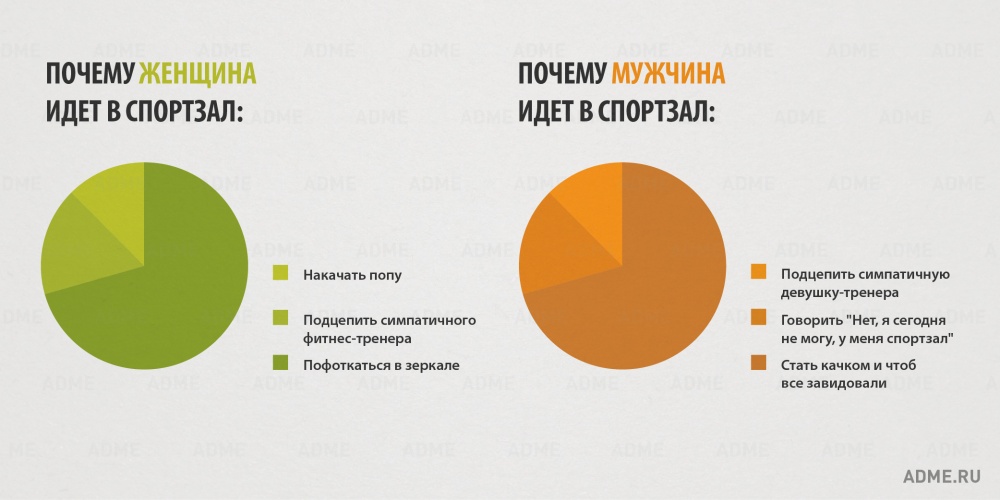 Отличия мужчин и женщин (инфографика)
